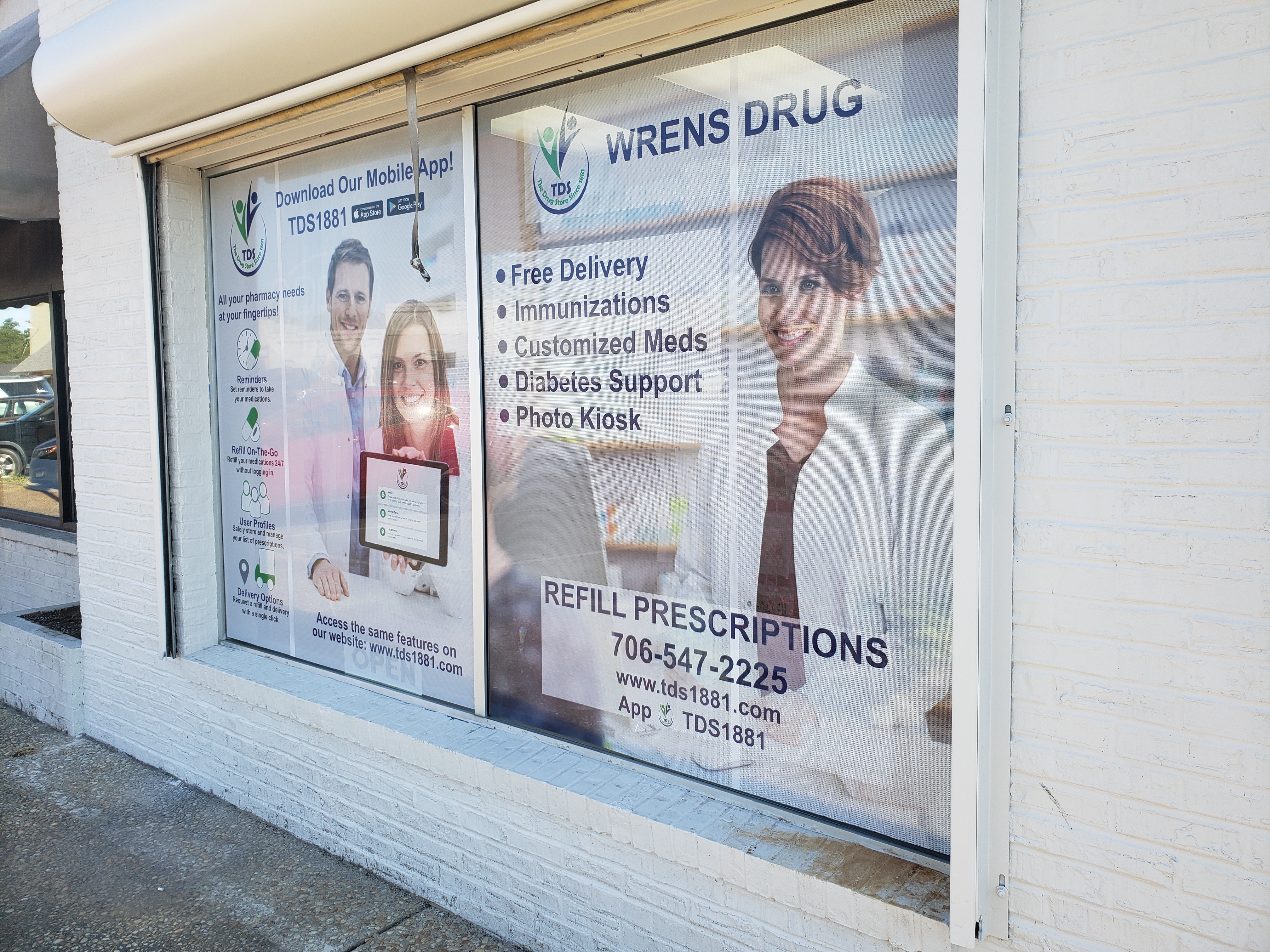 Wrens Drug Window Graphics